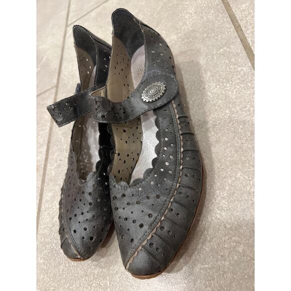 Rieker Anti-Stress Mary Jane Shoes – Size 40 (US women's 9) – Grey - Picture 2 of 6